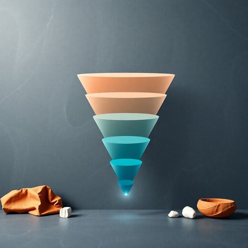 Diagramma astratto di un funnel di marketing